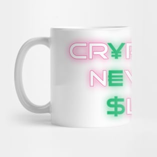 Neon Crypto Never Sleeps Mug